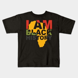 I am black history African American Kids T-Shirt